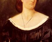 安塞姆 费尔巴哈 : Portrait Of A Lady Holding A Fan